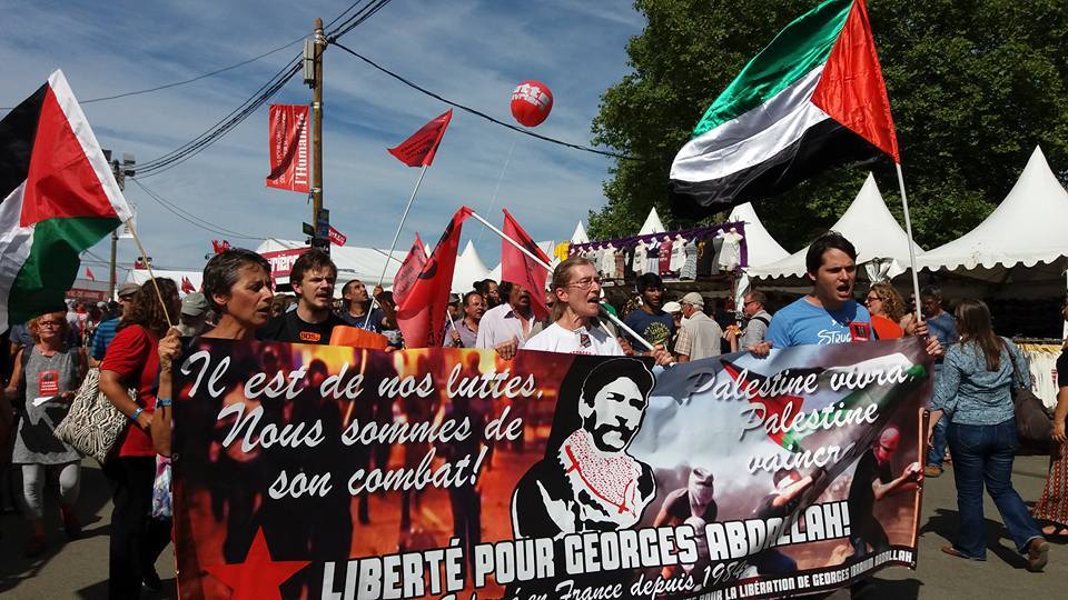 Succès à la Fête de l'Humanité de la manifestation pour la libération de Georges Abdallah.
